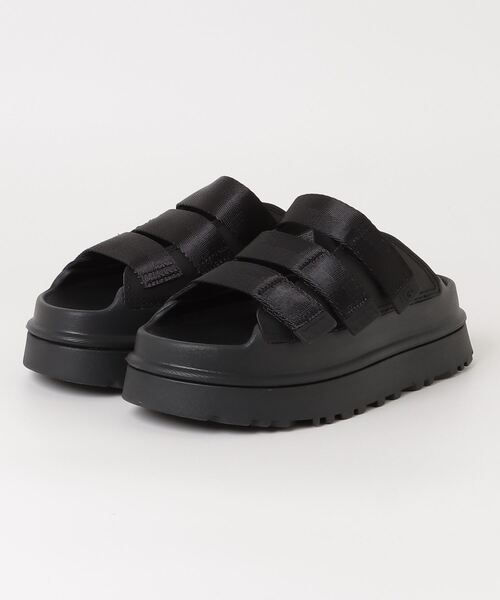 UGG（アグ）の「UGG（アグ）GoldenGlow Slide  ゴールデングロウ スライド（サンダル・レディース・ホワイト/ブラック・6/8/7/5）」の2枚目の写真