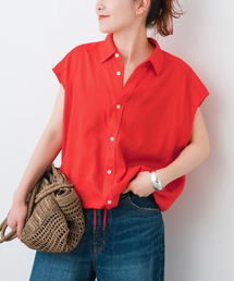 Spick & Span | リネンブレンドフレンチヘムギャザーシャツ(シャツ/ブラウス)