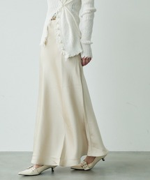 Satin like draped long mermaid skirt / サテンライクドレープロングマーメイドスカート