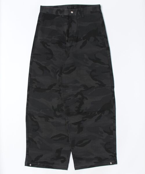 Chikashitsu＋】snap button camouflage pants