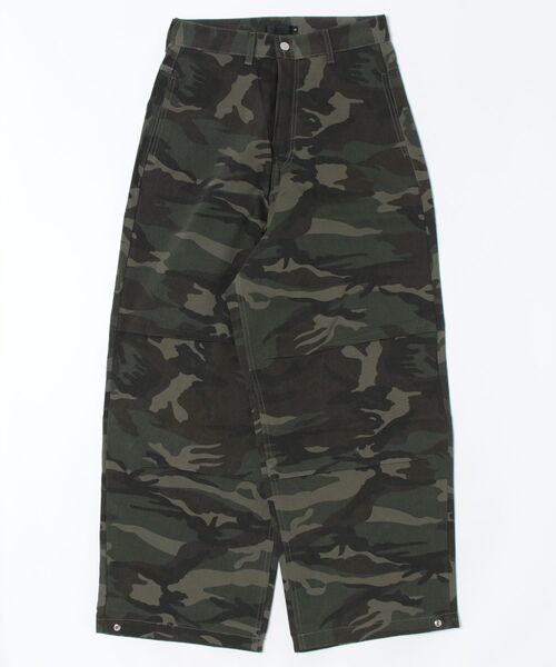 Chikashitsu＋】snap button camouflage pants