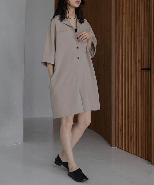 hellam クレープシャツロンパース hellam クレープ シャツロンパース - メルカリ