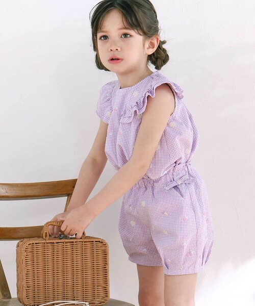 SLAP SLIP(スラップスリップ)の「【お揃い】カラフルスイーツ刺しゅう風発泡プリント柄肩フリルチュニック(80~130cm)(シャツ/ブラウス・キッズ・パープル系その他/ブルー系その他・90cm/80cm/100cm/130cm/110cm/120cm)」の9枚目の写真