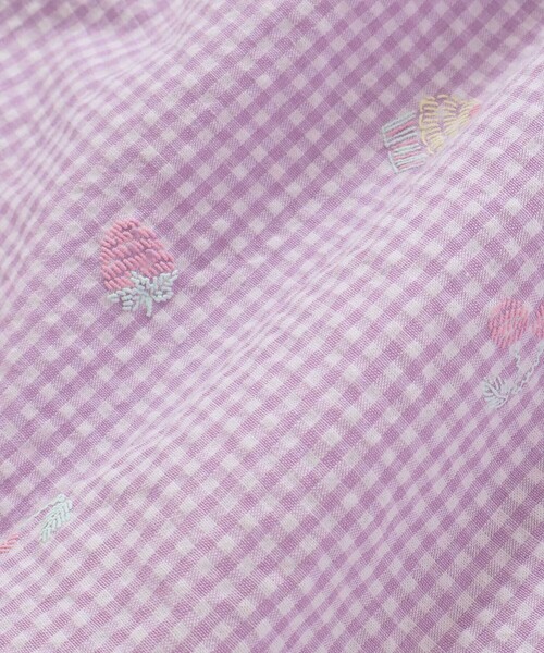 SLAP SLIP(スラップスリップ)の「【お揃い】カラフルスイーツ刺しゅう風発泡プリント柄肩フリルチュニック(80~130cm)(シャツ/ブラウス・キッズ・パープル系その他/ブルー系その他・90cm/80cm/100cm/130cm/110cm/120cm)」の5枚目の写真
