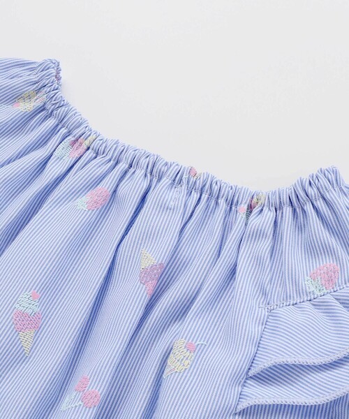 SLAP SLIP(スラップスリップ)の「【お揃い】カラフルスイーツ刺しゅう風発泡プリント柄肩フリルチュニック(80~130cm)(シャツ/ブラウス・キッズ・パープル系その他/ブルー系その他・90cm/80cm/100cm/130cm/110cm/120cm)」の17枚目の写真