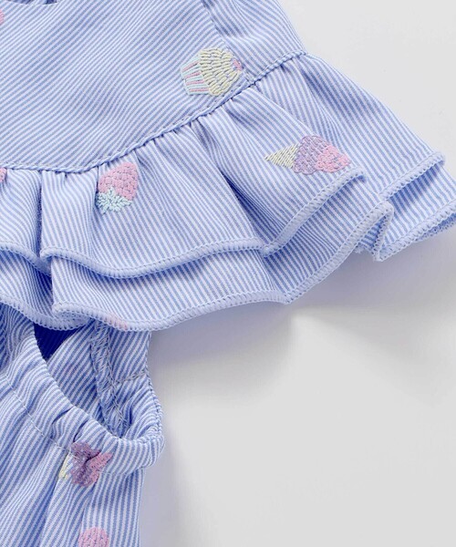 SLAP SLIP(スラップスリップ)の「【お揃い】カラフルスイーツ刺しゅう風発泡プリント柄肩フリルチュニック(80~130cm)(シャツ/ブラウス・キッズ・パープル系その他/ブルー系その他・90cm/80cm/100cm/130cm/110cm/120cm)」の16枚目の写真