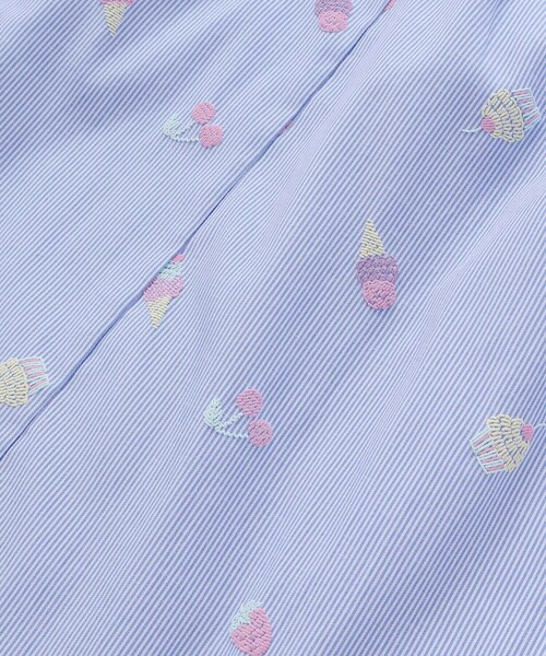 SLAP SLIP(スラップスリップ)の「【お揃い】カラフルスイーツ刺しゅう風発泡プリント柄肩フリルチュニック(80~130cm)(シャツ/ブラウス・キッズ・パープル系その他/ブルー系その他・90cm/80cm/100cm/130cm/110cm/120cm)」の13枚目の写真