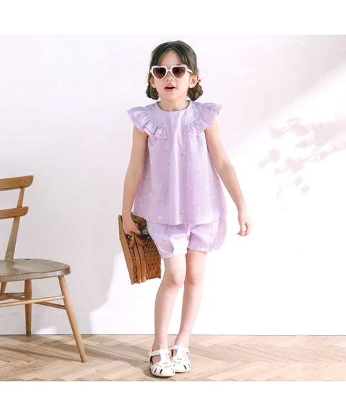 SLAP SLIP(スラップスリップ)の「【お揃い】カラフルスイーツ刺しゅう風発泡プリント柄肩フリルチュニック(80~130cm)(シャツ/ブラウス・キッズ・パープル系その他/ブルー系その他・90cm/80cm/100cm/130cm/110cm/120cm)」の19枚目の写真