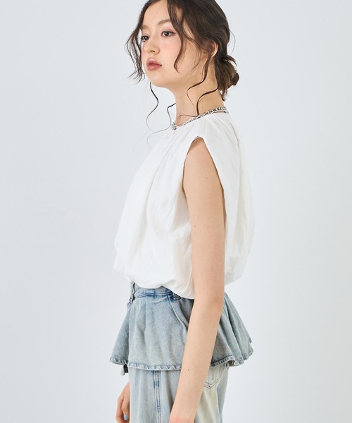 ANAP(アナップ)の「ノースリーブパフブラウス(シャツ/ブラウス・レディース・ブラック/ホワイト・FREE)」の20枚目の写真