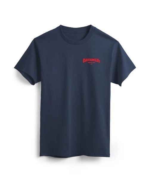 90sヴィンテージ USA製 バードウェル BIRDWELL バーディー プリント クルーネック 半袖 Tシャツ ネイビー レディース ♪ L – Birdwell