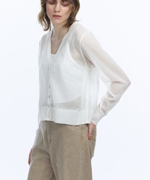 PUBLIC TOKYO | コットンシアーカーディガン シアートップス(カーディガン/ボレロ)