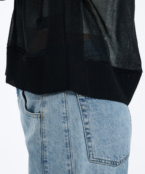 PUBLIC TOKYO(パブリックトウキョウ)の「コットンシアーカーディガン シアートップス(カーディガン/ボレロ・レディース・レッド/ブラック/アイボリー・FREE)」の10枚目の写真