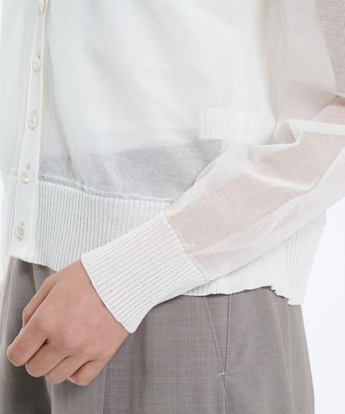 PUBLIC TOKYO(パブリックトウキョウ)の「コットンシアーカーディガン シアートップス(カーディガン/ボレロ・レディース・レッド/ブラック/アイボリー・FREE)」の19枚目の写真