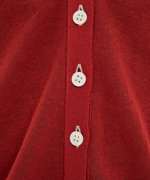 PUBLIC TOKYO(パブリックトウキョウ)の「コットンシアーカーディガン シアートップス(カーディガン/ボレロ・レディース・レッド/ブラック/アイボリー・FREE)」の5枚目の写真