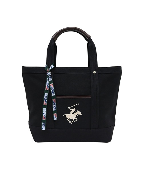 BEVERLY HILLS POLO CLUB（ビバリーヒルズポロクラブ）の「【BEVERLY HILLS POLO CLUB/ビバリーヒルズポロクラブ】キャンバスラージトートバッグ（トートバッグ・レディース・ブラック/ネイビー/グレー/オフホワイト/アイボリー・FREE）」の4枚目の写真