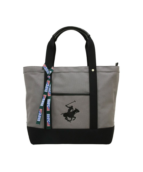 BEVERLY HILLS POLO CLUB（ビバリーヒルズポロクラブ）の「【BEVERLY HILLS POLO CLUB/ビバリーヒルズポロクラブ】キャンバスラージトートバッグ（トートバッグ・レディース・ブラック/ネイビー/グレー/オフホワイト/アイボリー・FREE）」の18枚目の写真