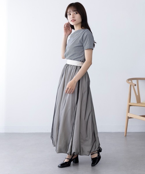 MAGASIN DE MODE Chou Chou（マガジンデモードシュシュ）の「【MAGASIN DE MODE Chou Chou】オーバーチュールバルーンスカート trc※（スカート・レディース・アイボリー/ブラック・FREE）」の10枚目の写真