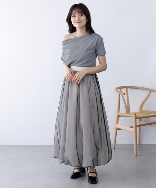 MAGASIN DE MODE Chou Chou（マガジンデモードシュシュ）の「【MAGASIN DE MODE Chou Chou】オーバーチュールバルーンスカート trc※（スカート・レディース・アイボリー/ブラック・FREE）」の3枚目の写真
