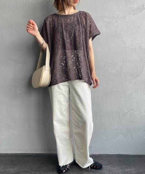 [美品]SOIL レースポンチョブラウス SOILのレースポンチョ。心地よく、お洒落に…大人の余裕を感じる