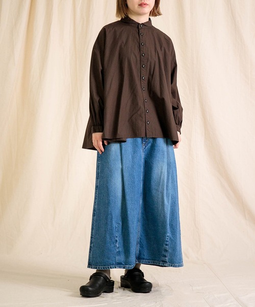 フリー【新品インポートセレクト】高級プリーツスプリングコートデニム調デザイン Sazanami- デニムコート col:アイスブリーチ – POLS