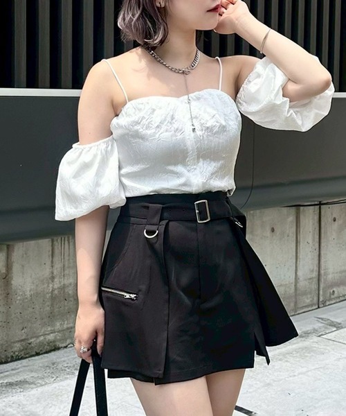 Another Branch olive des olive(アナザーブランチオリーブデオリーブ)の「【@may_81oセレクト】2WAYオフショルブラウス(シャツ/ブラウス・レディース・サックスブルー/ブラック/オフホワイト・FREE)」の1枚目の写真