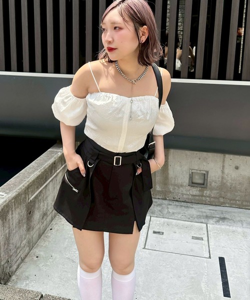 Another Branch olive des olive(アナザーブランチオリーブデオリーブ)の「【@may_81oセレクト】2WAYオフショルブラウス(シャツ/ブラウス・レディース・サックスブルー/ブラック/オフホワイト・FREE)」の8枚目の写真