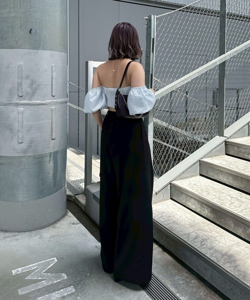 Another Branch olive des olive(アナザーブランチオリーブデオリーブ)の「【@may_81oセレクト】2WAYオフショルブラウス(シャツ/ブラウス・レディース・サックスブルー/ブラック/オフホワイト・FREE)」の16枚目の写真