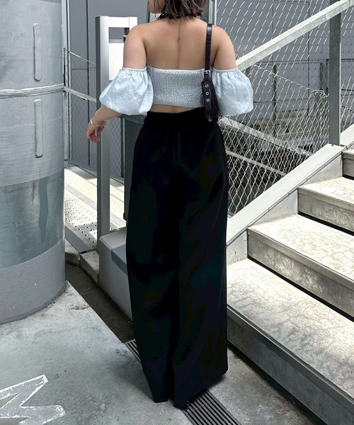 Another Branch olive des olive(アナザーブランチオリーブデオリーブ)の「【@may_81oセレクト】2WAYオフショルブラウス(シャツ/ブラウス・レディース・サックスブルー/ブラック/オフホワイト・FREE)」の18枚目の写真