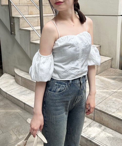 Another Branch olive des olive(アナザーブランチオリーブデオリーブ)の「【@may_81oセレクト】2WAYオフショルブラウス(シャツ/ブラウス・レディース・サックスブルー/ブラック/オフホワイト・FREE)」の20枚目の写真