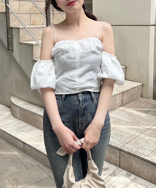 Another Branch olive des olive(アナザーブランチオリーブデオリーブ)の「【@may_81oセレクト】2WAYオフショルブラウス(シャツ/ブラウス・レディース・サックスブルー/ブラック/オフホワイト・FREE)」の21枚目の写真