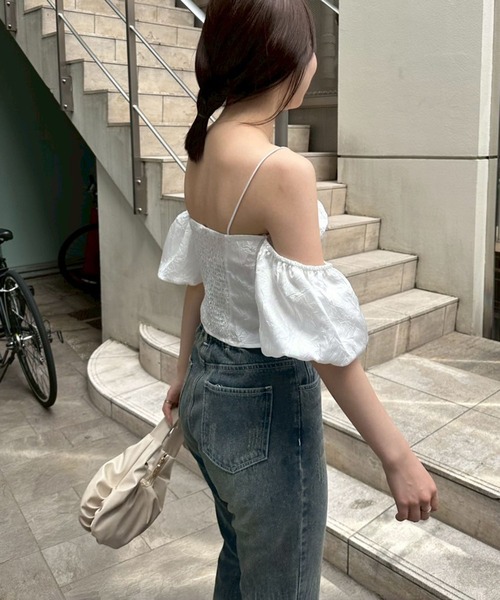Another Branch olive des olive(アナザーブランチオリーブデオリーブ)の「【@may_81oセレクト】2WAYオフショルブラウス(シャツ/ブラウス・レディース・サックスブルー/ブラック/オフホワイト・FREE)」の22枚目の写真