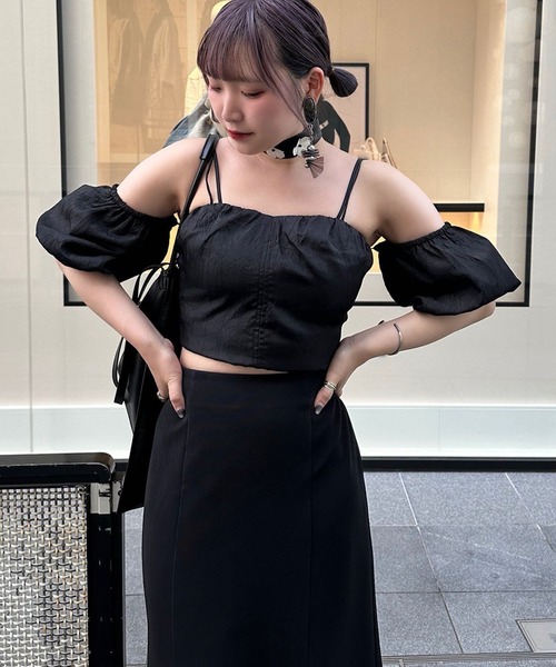 Another Branch olive des olive(アナザーブランチオリーブデオリーブ)の「【@may_81oセレクト】2WAYオフショルブラウス(シャツ/ブラウス・レディース・サックスブルー/ブラック/オフホワイト・FREE)」の14枚目の写真