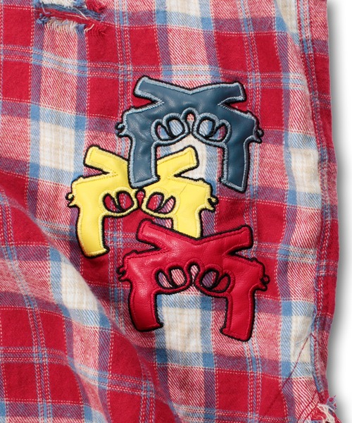 GALFY(ガルフィー)の「【GALFY/ガルフィー】チャカパッチチェックシャツ(シャツ/ブラウス・メンズ・レッド系/パープル系/ブルー系・L/XL)」の11枚目の写真