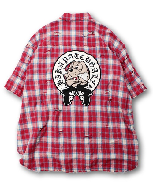 GALFY(ガルフィー)の「【GALFY/ガルフィー】チャカパッチチェックシャツ(シャツ/ブラウス・メンズ・レッド系/パープル系/ブルー系・L/XL)」の6枚目の写真