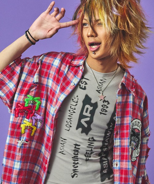 GALFY(ガルフィー)の「【GALFY/ガルフィー】チャカパッチチェックシャツ(シャツ/ブラウス・メンズ・レッド系/パープル系/ブルー系・L/XL)」の16枚目の写真