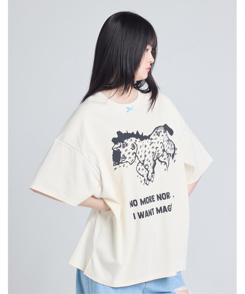Little sunny bite（リトルサニーバイト）の「pony big tee（Tシャツ/カットソー・レディース・ブラック/ホワイト/ピンク・SMALL/MEDIUM）」の2枚目の写真
