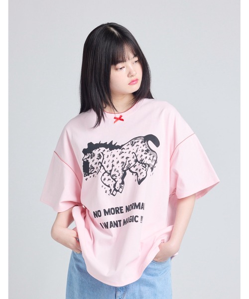 Little sunny bite（リトルサニーバイト）の「pony big tee（Tシャツ/カットソー・レディース・ブラック/ホワイト/ピンク・SMALL/MEDIUM）」の3枚目の写真