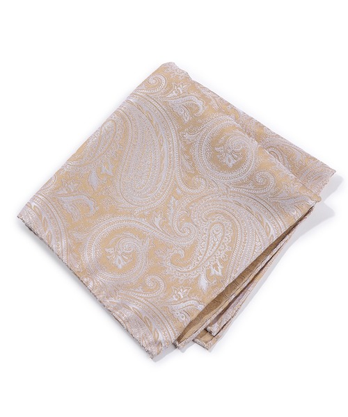 MEN'S BIGI（メンズビギ）の「シャドーペイズリー柄シルクチーフ（バンダナ/スカーフ・メンズ・シルバー/ターコイズブルー/ボルドー/ベージュ・FREE）」の2枚目の写真