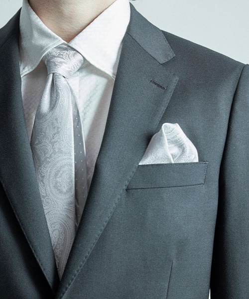 MEN'S BIGI（メンズビギ）の「シャドーペイズリー柄シルクチーフ（バンダナ/スカーフ・メンズ・シルバー/ターコイズブルー/ボルドー/ベージュ・FREE）」の11枚目の写真