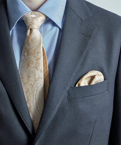 MEN'S BIGI（メンズビギ）の「シャドーペイズリー柄シルクチーフ（バンダナ/スカーフ・メンズ・シルバー/ターコイズブルー/ボルドー/ベージュ・FREE）」の12枚目の写真