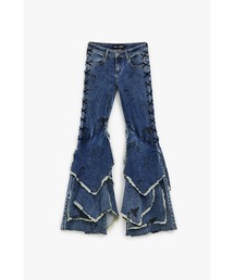 Desigual | 【Desigual×Maria Escote】アニマル&デビルモチーフフリルヘムジーンズ(デニムパンツ)