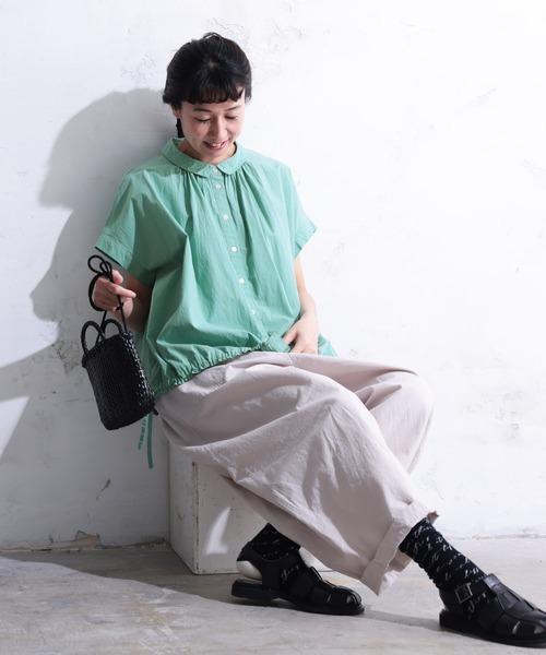 soulberry(ソウルベリー)の「露草ミントのブラウス(シャツ/ブラウス・レディース・ライトカーキ・5L/4L/3L/LL/L/M)」の17枚目の写真