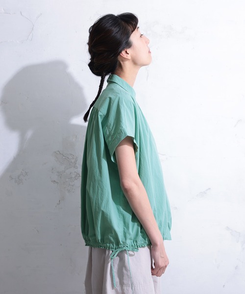 soulberry(ソウルベリー)の「露草ミントのブラウス(シャツ/ブラウス・レディース・ライトカーキ・5L/4L/3L/LL/L/M)」の9枚目の写真