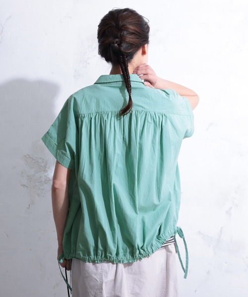 soulberry(ソウルベリー)の「露草ミントのブラウス(シャツ/ブラウス・レディース・ライトカーキ・5L/4L/3L/LL/L/M)」の10枚目の写真