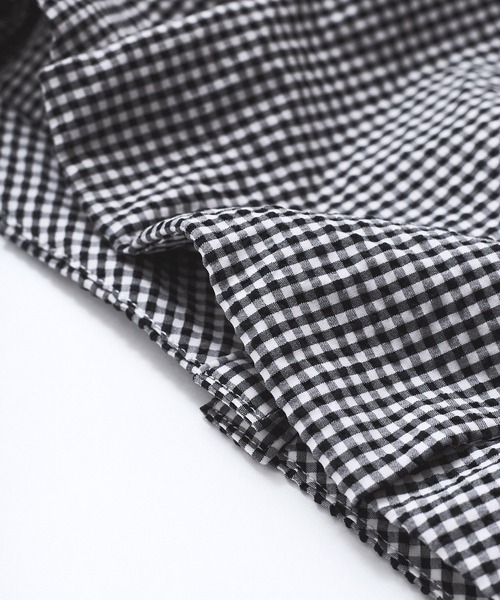 VIS（ビス）の「【UVケア/洗える】フレンチスリーブサッカーブラウス（シャツ/ブラウス・レディース・ホワイト/ブラック系その他/ブルー系その他/ブルー系その他5・FREE）」の9枚目の写真