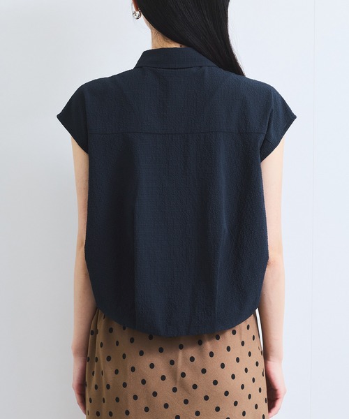 VIS（ビス）の「【UVケア/洗える】フレンチスリーブサッカーブラウス（シャツ/ブラウス・レディース・ホワイト/ブラック系その他/ブルー系その他/ブルー系その他5・FREE）」の22枚目の写真