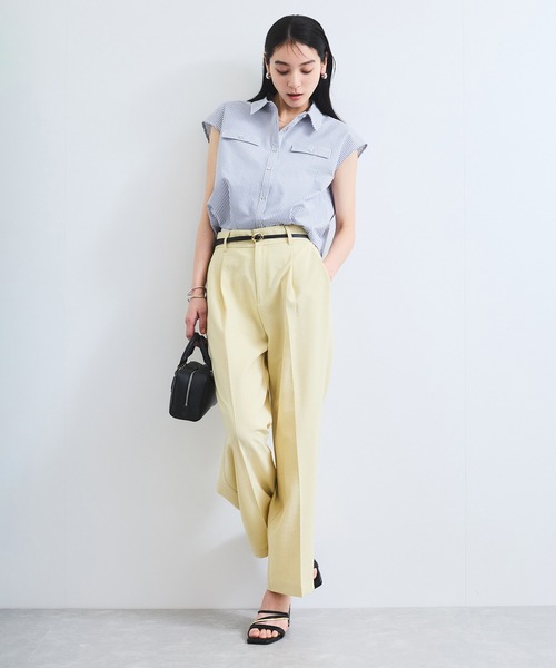 VIS（ビス）の「【UVケア/洗える】フレンチスリーブサッカーブラウス（シャツ/ブラウス・レディース・ホワイト/ブラック系その他/ブルー系その他/ブルー系その他5・FREE）」の16枚目の写真