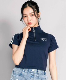 ZIDDY（ジディ）の「【接触冷感】ハーフジップトップス（Tシャツ/カットソー）」