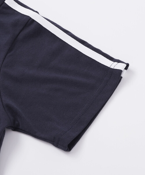 ZIDDY(ジディ)の「【接触冷感】ハーフジップトップス(Tシャツ/カットソー・キッズ・ネイビー/ホワイト・150cm/FREE/140cm/130cm)」の12枚目の写真