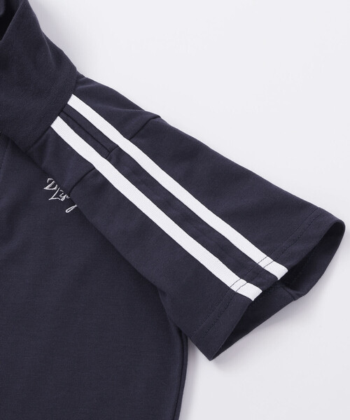 ZIDDY(ジディ)の「【接触冷感】ハーフジップトップス(Tシャツ/カットソー・キッズ・ネイビー/ホワイト・150cm/FREE/140cm/130cm)」の13枚目の写真